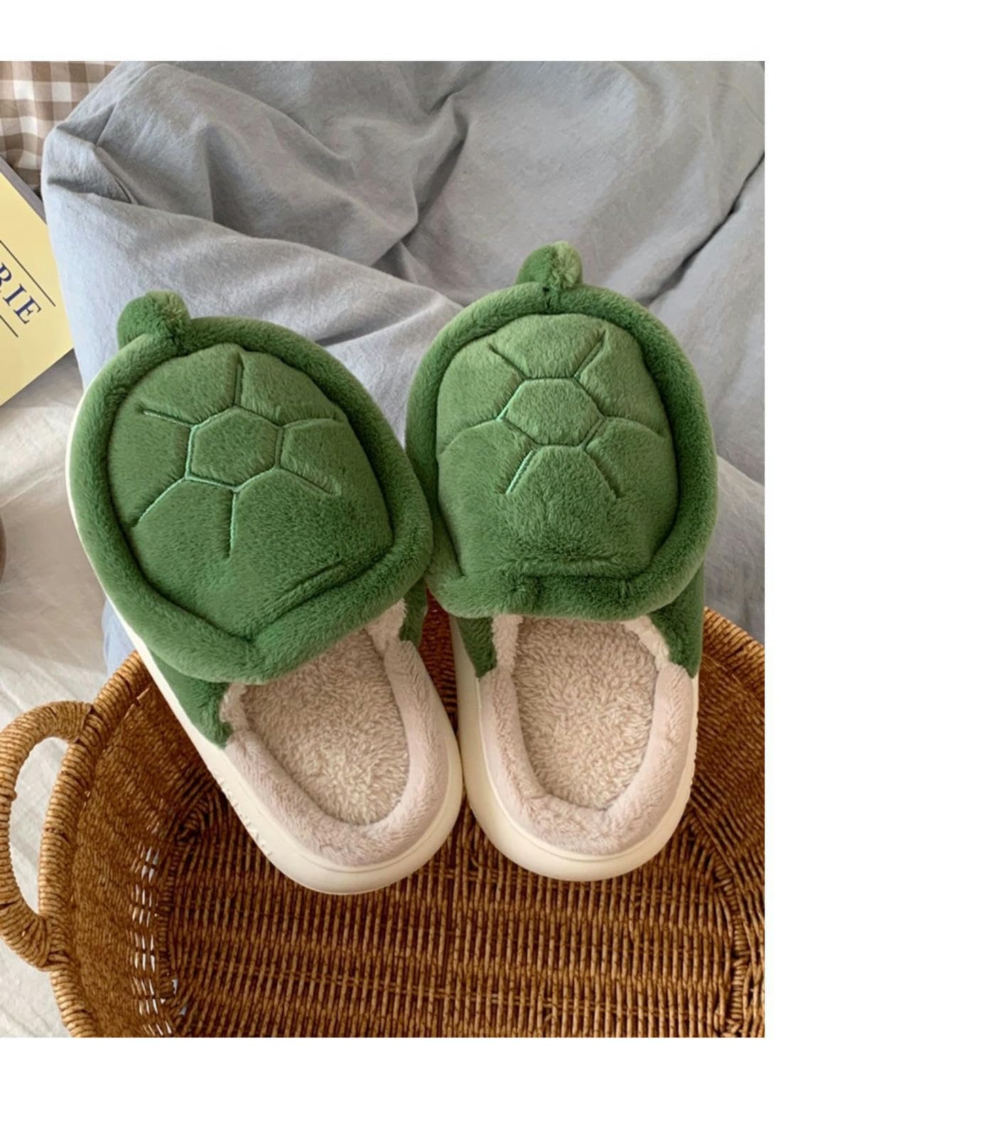 Pantofole Pelipustose Pannelli Di Cotone Per Suola Morbida Per Le Donne Invernali Invernali Calde E Comode Scarpe Da Interno-verde-35-36