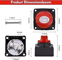 Vista 5 de 2 interruptores de desconexión de batería, aislador de energía de batería de 12 V-48 V, interruptor de corte de encendido/apagado, maestro