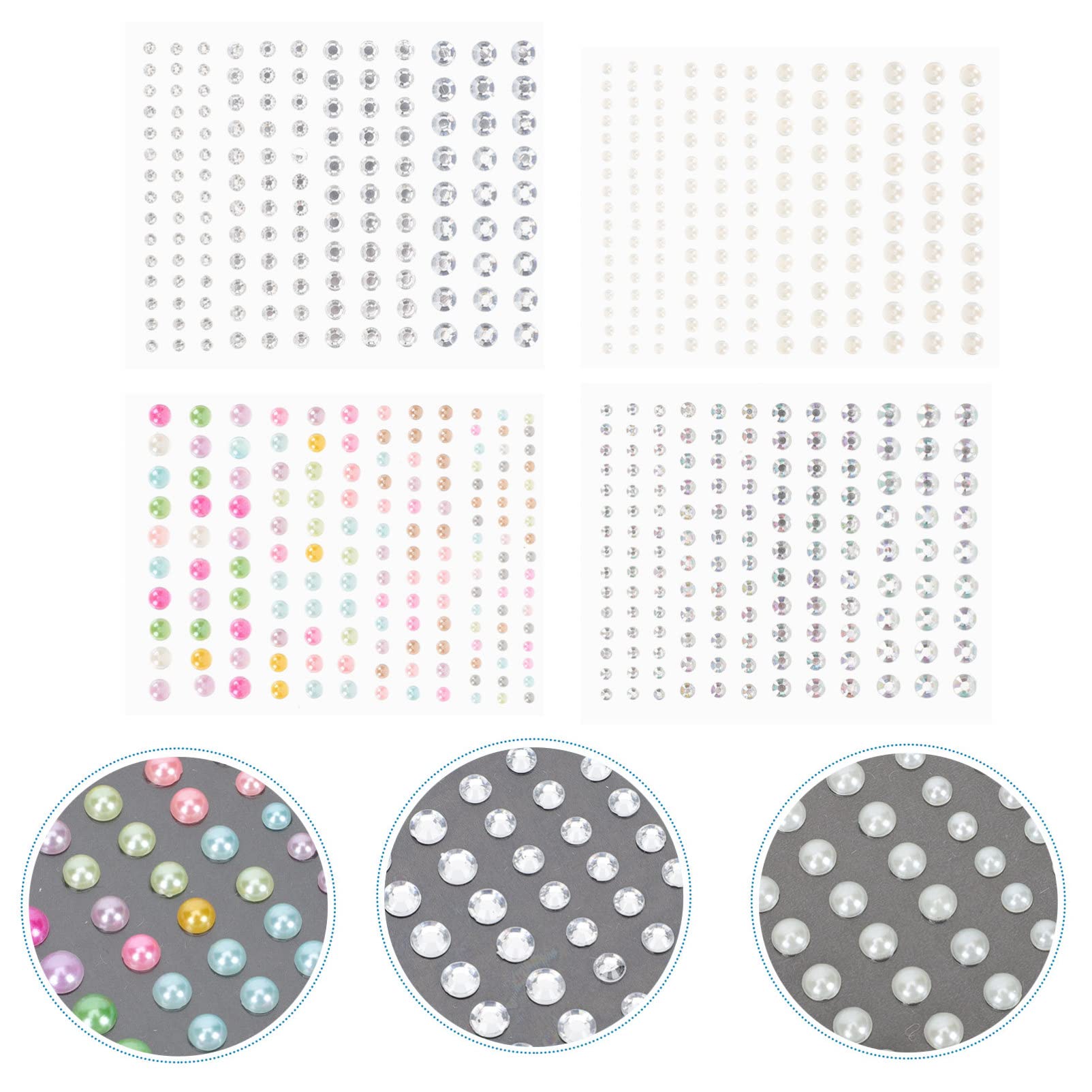 Healeved 5 Set Adesivo Per Unghie Con Perle Portachiavi Soffice Accessori Cordino Decorazione Forestale Copertura Della Dell'aria Condizionata Luce Al Neon Usb Abs 4 Fogli*5