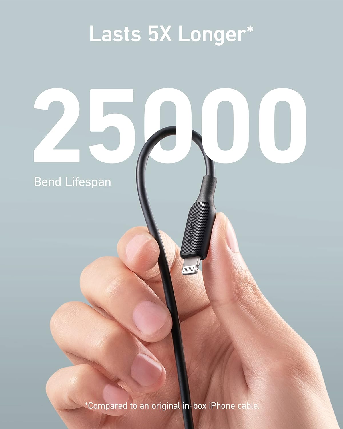 Anker Powerline III Lightning Cable 3Foot, MFi Certified for iPhone 11,X, Xs, Xr, Xs Max, 8, 8 Plus, 7, 7 Plus, 6, 6 Plus and More, Ultra Durable (Black)