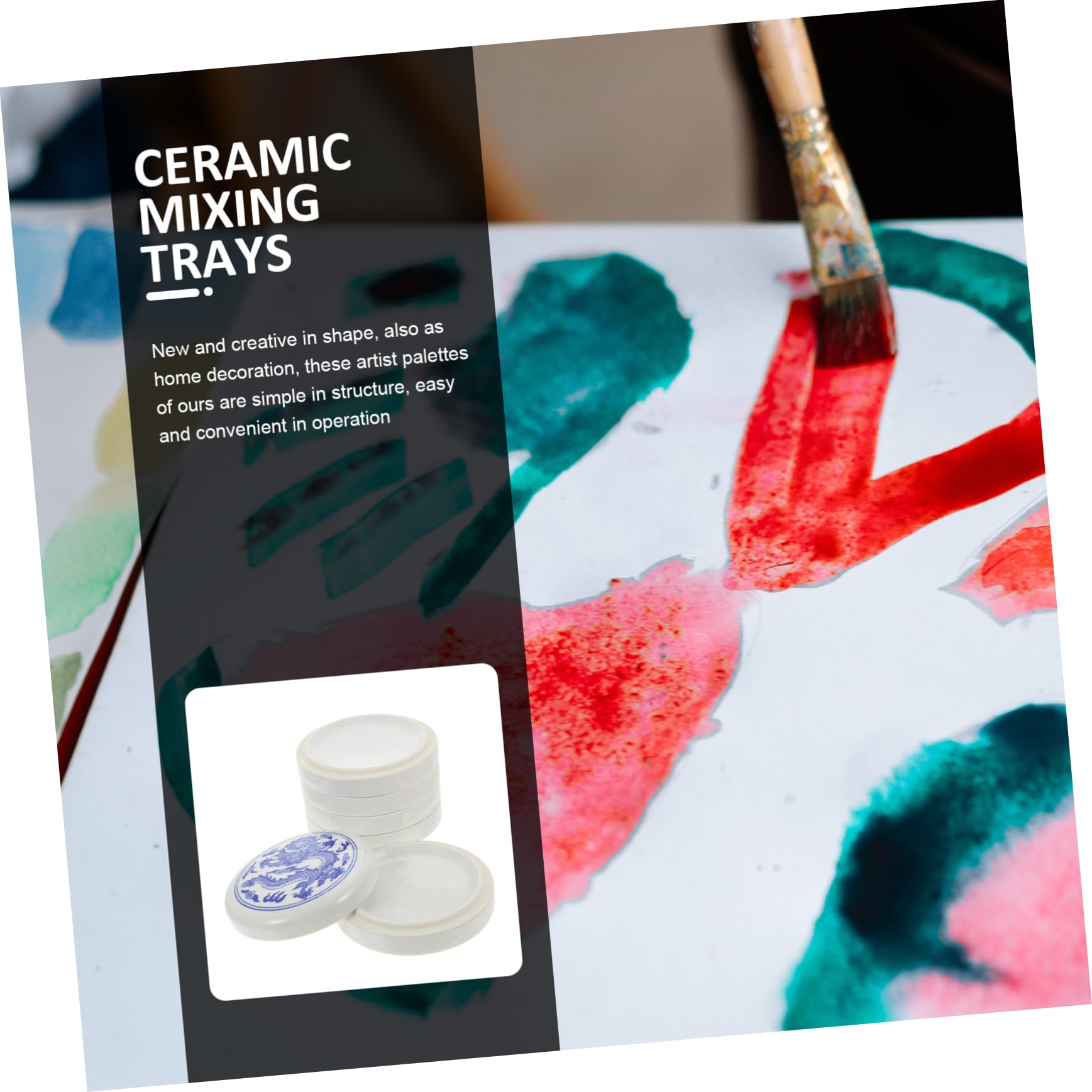 OSALADI Keramikpigmentschalen Lagigen Mischschalen Praktische Aquarellmischer Und Malen Multifunktionale DIY-aquarellmischer
