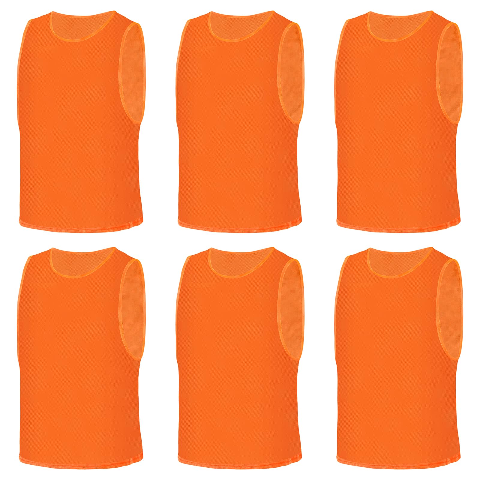 AUYAO Fussballtraining Leibchen Fubball Kinder 6 Set Trainingsleibchen Herren Fußball Trainingsweste Sport Markierungshemd Damen Westen fürs Fussball Volleyball Basketball Teamtraining M~Xl (Grün)