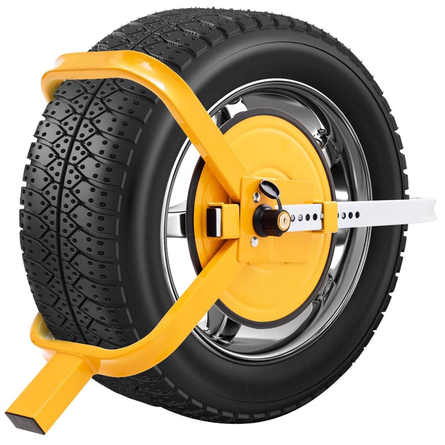 Taylor & Brown Wheel Clamp Heavy Duty Anti-Theft Lock Device for Small-Wheeled Cars Caravans Trailers Motorhome Car Van with 13" to 15" Wheels, Yellow