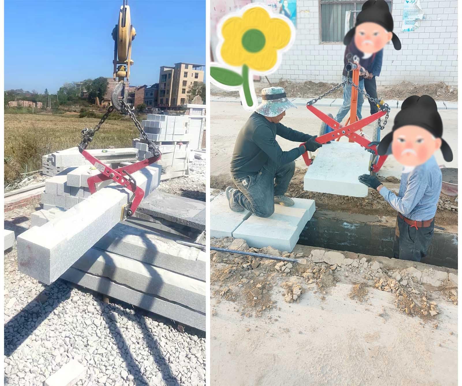 Pinze per Sollevamento di lastre di Granito Verticali per impieghi gravosi, Pinza per Pesi per pavimentazione in Pietra, Metallo, Marmo, Vetro - Strumenti di Sollevamento