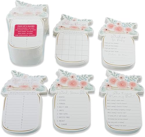 Kate Aspen Juego de 5 tarros florales para despedida de soltera