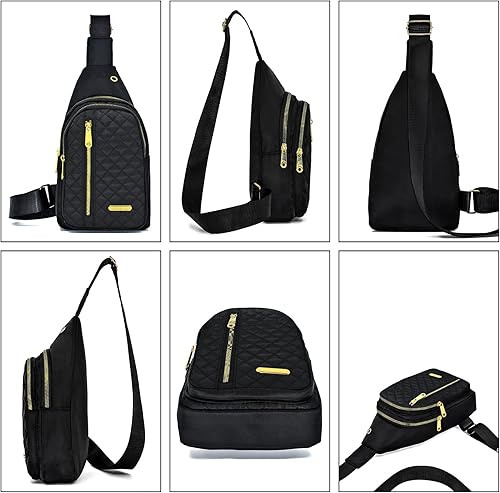 Miniatura 6 de Aisijimo Bolso bandolera pequeño para mujeres y hombres, mochila cruzada casual
