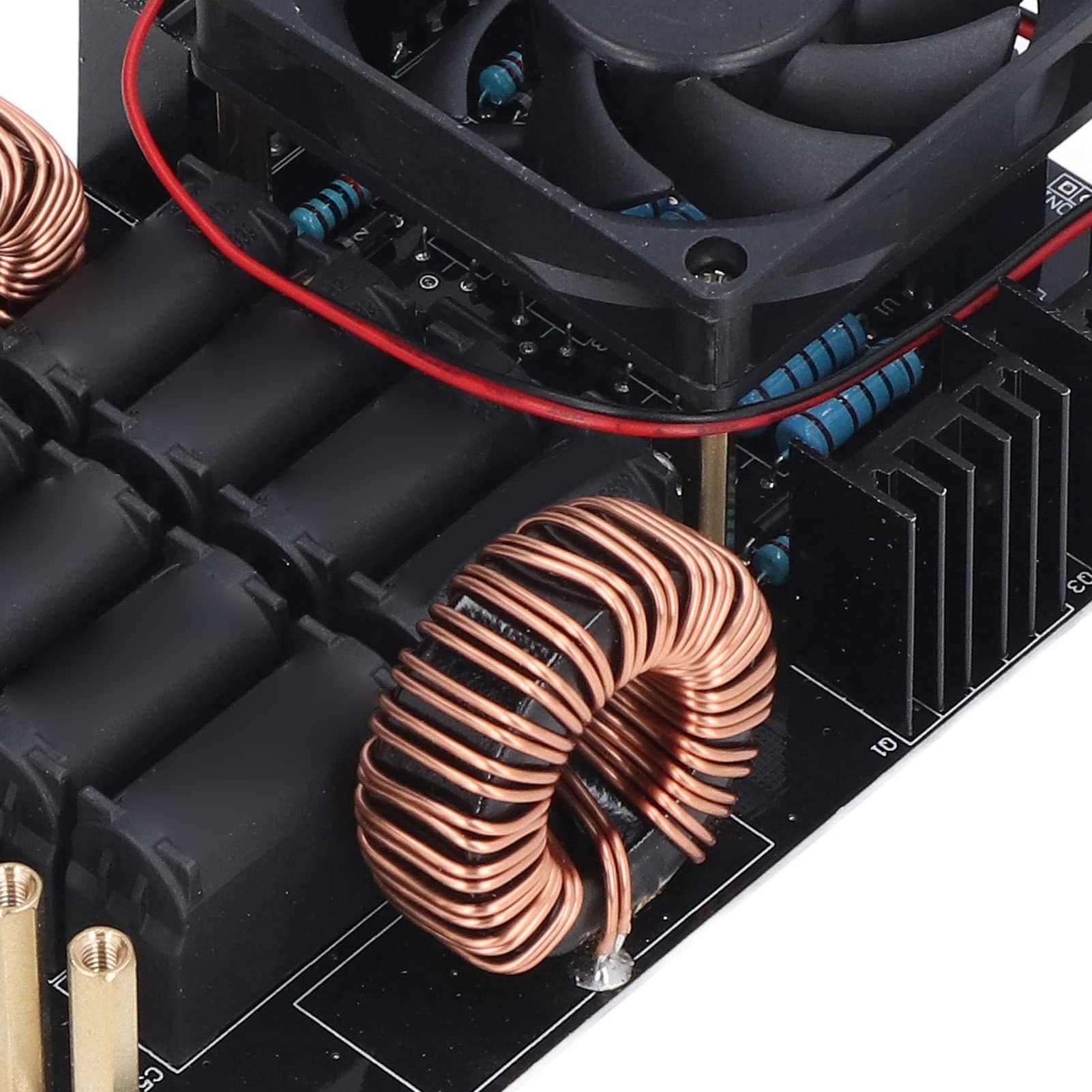 FTVOGUE Płyta Grzewcza Indukcyjna ZVS moduł Zasilania Nagrzewnicy z cewką DC 12 V do 40 V 50A 1KW Obudowa z Tworzywa Sztucznego do Ogrzewania Metalu Naprawa Elektroniki Zastosowanie w Warsztacie