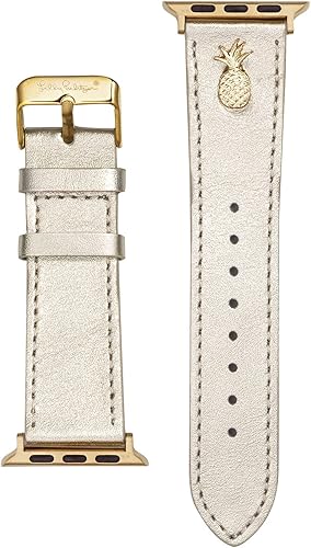 Miniatura 2 de Lilly Pulitzer Correa de reloj de cuero genuino tamaño para adaptarse a relojes inteligentes de 1.654 in, 1.732 in y 1.772 in, compatible con Apple