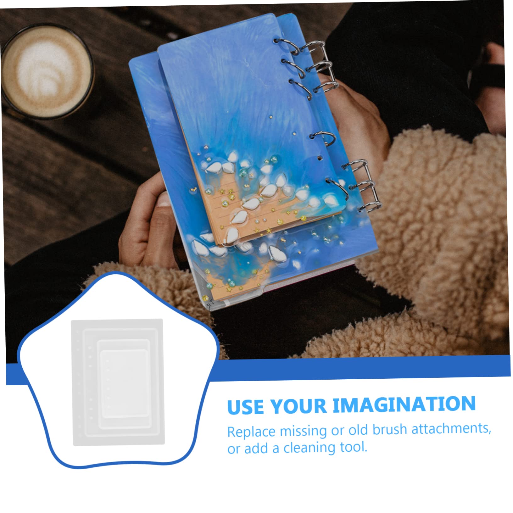 Anneome Moule en Silicone pour Carnet de Notes B5 A6 A7 DIY Résine Époxy Couverture Cristal Flexible et Facile à Nettoyer Artisanat Personnalisé Bricolage Créatif