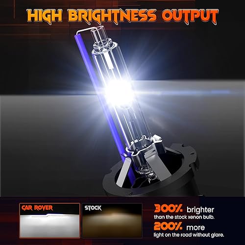 Miniatura 3 de CAR ROVER Bombilla de repuesto para faros delanteros de xenón D2SD2CD2R 8000K 35W con base de metal para faros delanteros de automóvil de 12 V