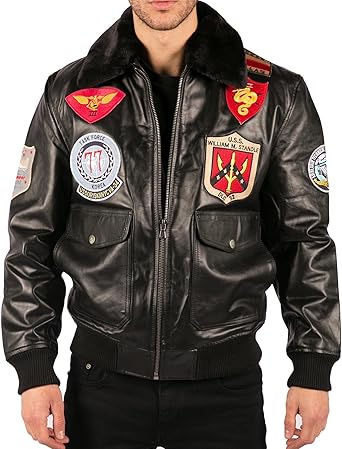 Us air force pilot leather jacket Clearance