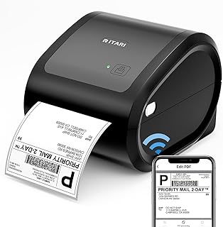 Itari Bluetooth shipping Label Printer, Wireless Thermal Printer - Small Postage label printer Barcode Address Sticker Printer Machine 4x6 for Amazon Etsy eBay RoyalMail USPS UPS Shopify and Home Use
