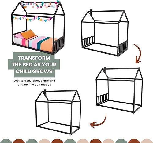 Miniatura 2 de Montessori toddler floor bed, Montessori house bed, Montessori bed frame, Kid's floor bed, Toddler house bed with headboard and footboard