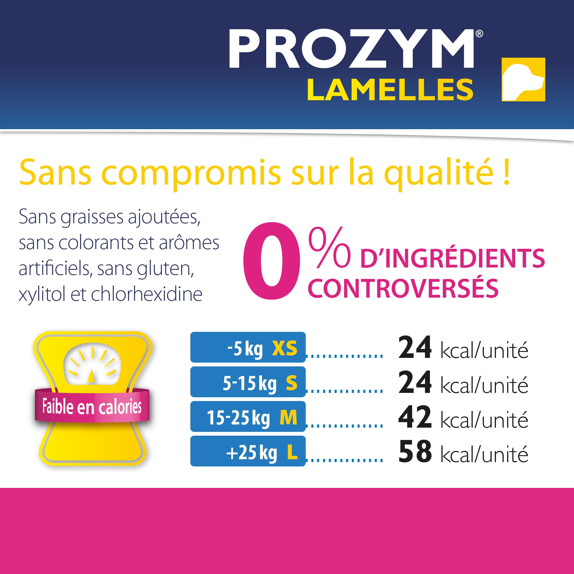 Prozym 15 Lamelles pour Chiens - Soin Dentaire à mâcher - N°1 chez Les vétérinaires - Haleine fraîche - Anti-tartre - Anti-Plaque - Gencives saines (L)