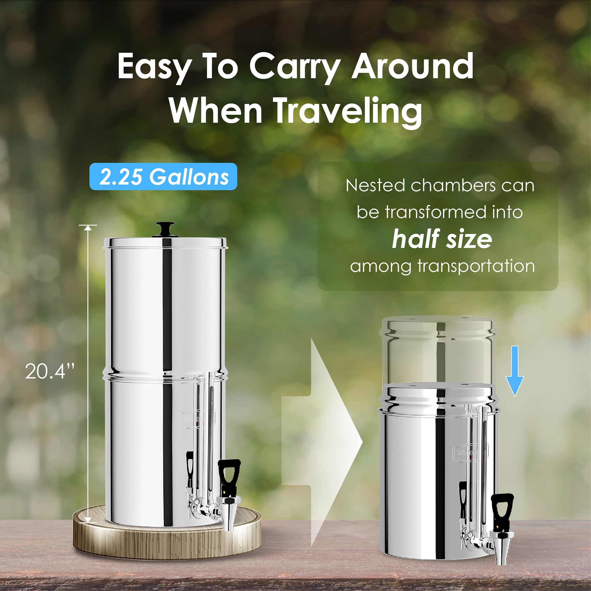 Buy Waterdrop Gravityfed Water Filter System, 2.25gallon Stainless