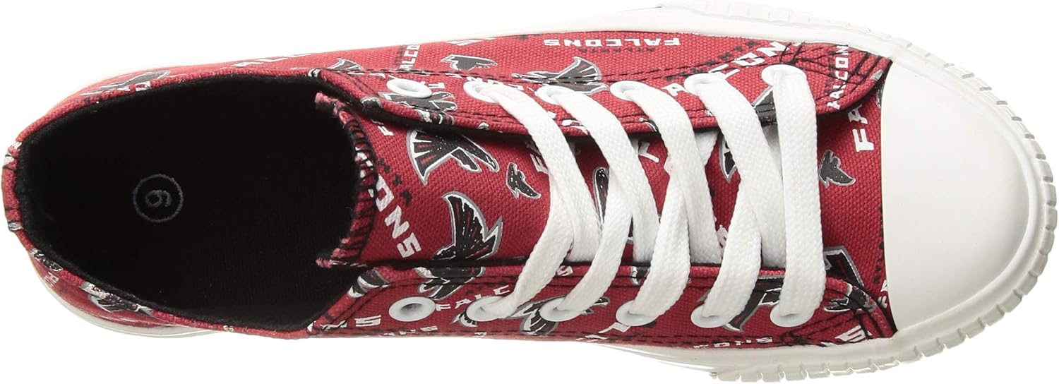 FOCO Atlanta Falcons NFL Womens Low Top Repeat Print Canvas Shoes - 6 - Image 8