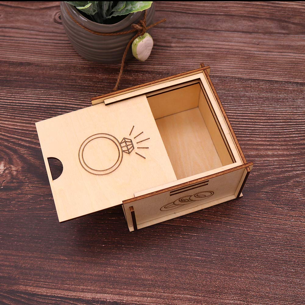 Vasara Joyero cajita madera anillos - detalles y regalos para bodas, bautizo y comunión para invitados