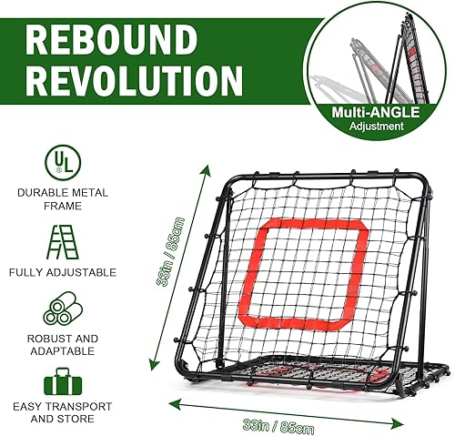 Miniatura 7 de Baseball and Softball Rebounder Net,Baseball Rebounder,Volleyball Rebounder,Pitch Back Net,Multi-Sport Training Rebound Screen,with Pitching