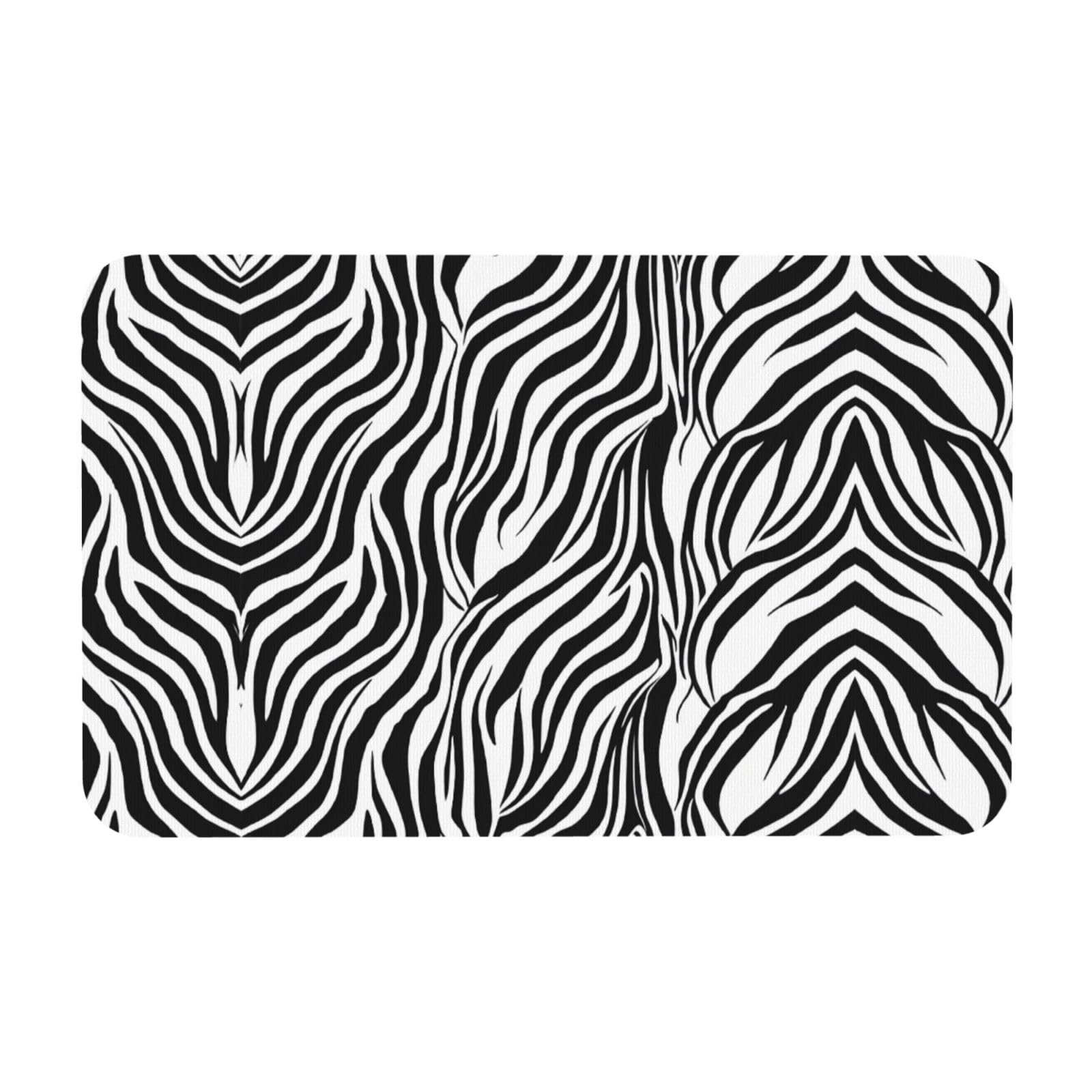 Tapis de bain antidérapant zèbre 50x80 pour éviter les glissades et les sols mouillés