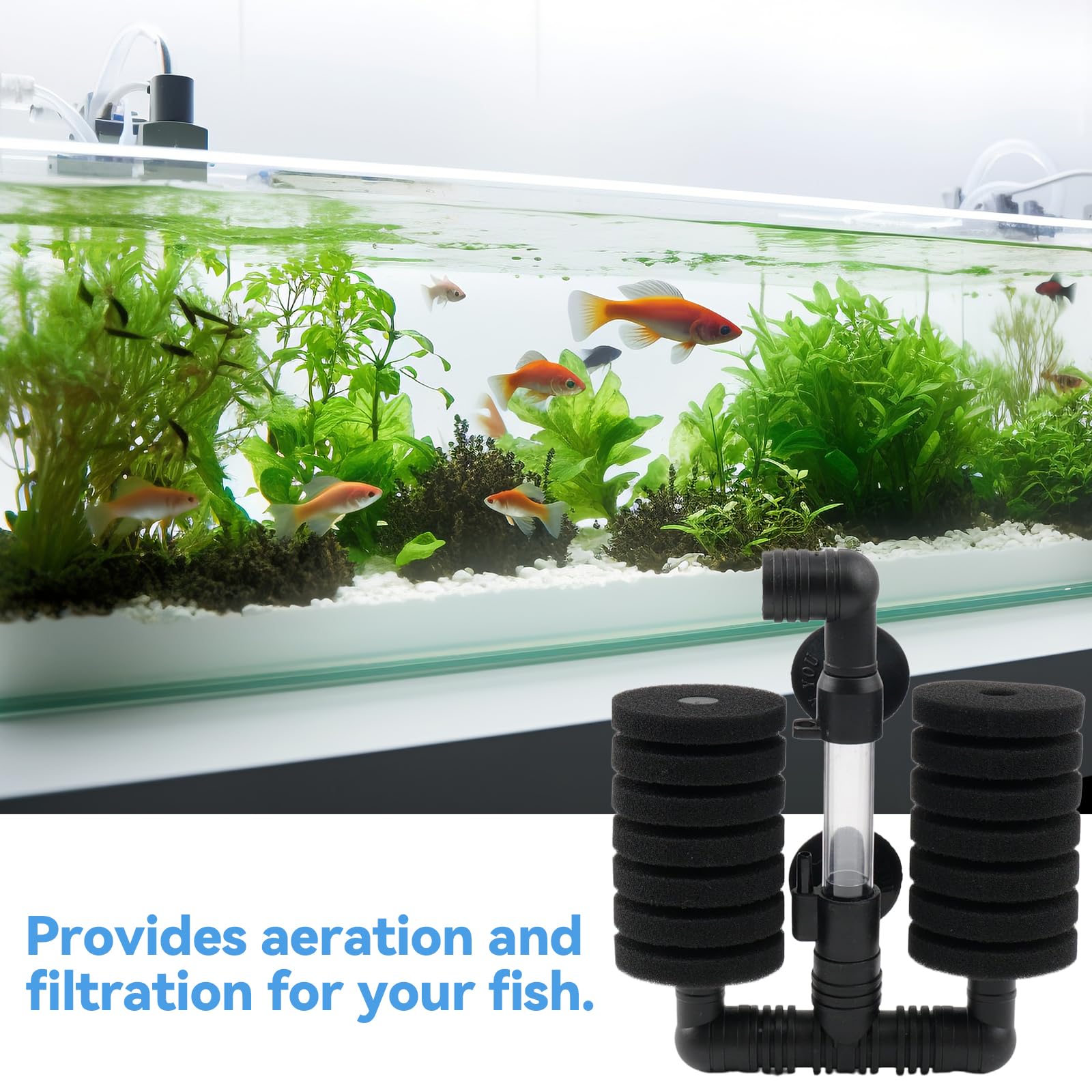 JYYWTSI 2 stuks sponsfilters, aquarium, luchtlifter filter