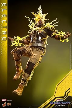 Movie Masterpiece Spider-Man: No Way Home Electro 1/6 Scale Figure, Black, Approx. 11.4 inches 29 cm Tall MMS664