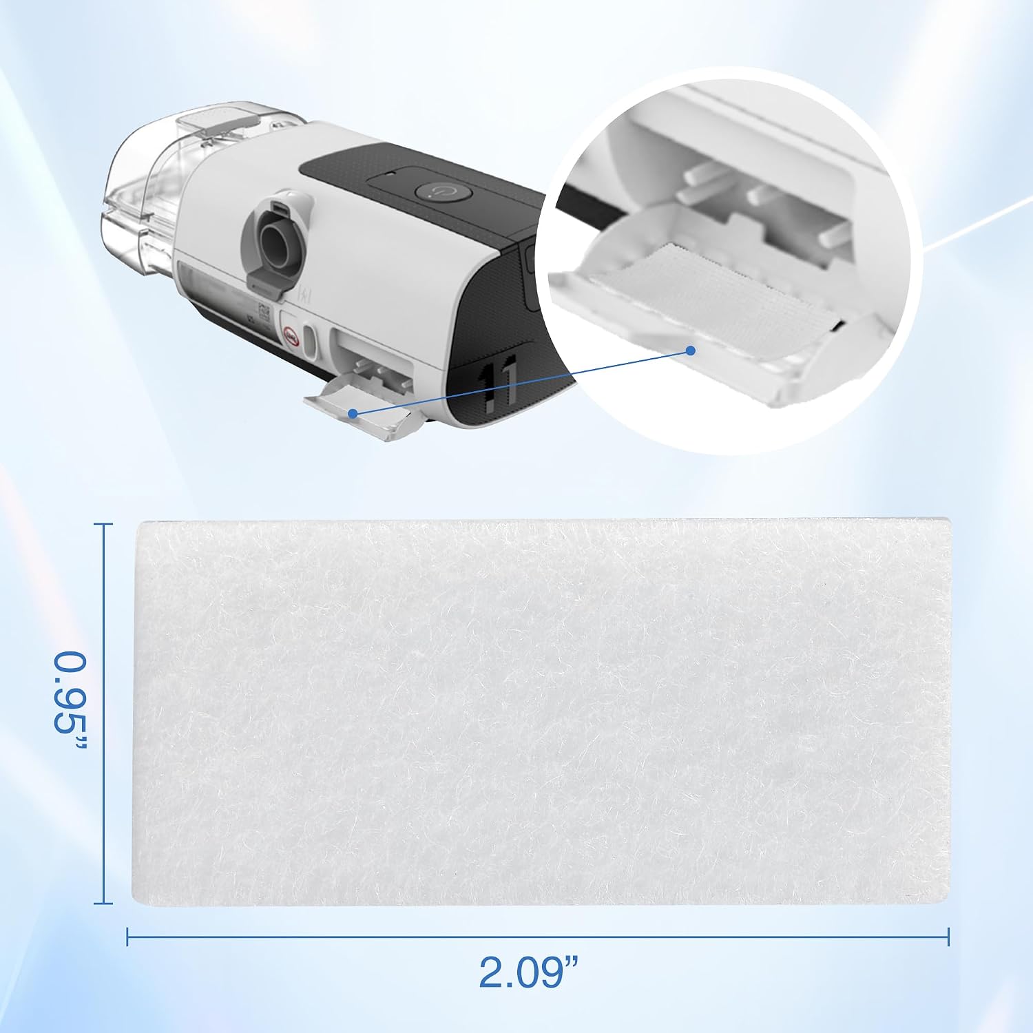 60 Pack - Ultra Fine CPAP Filters - Compatible with ResMed Airsense 11 Series image 4