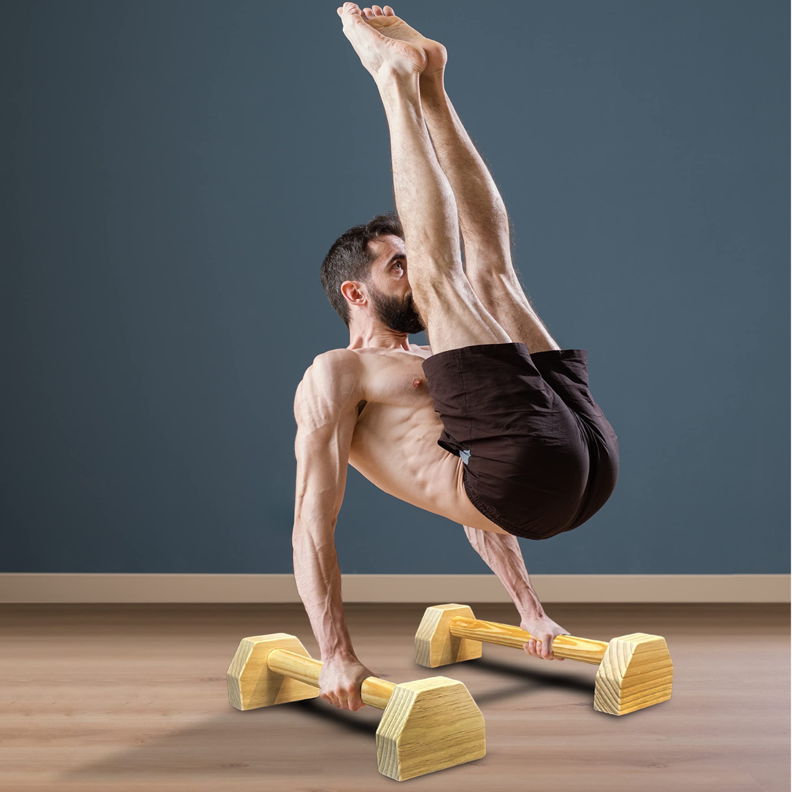 RPM Power Barres de parallettes – Barres de pompes et de dips robustes pour entraînement de gymnastique, musculation du haut du corps et renforcement musculaire – Exercices de poids corporel (paire,