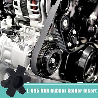 Flexible L095 NBR Rubber Spider Insert Solid Spider Center Inserts Fits for Lovejoy Martin L-Jaw Coupling (4 Pack)
