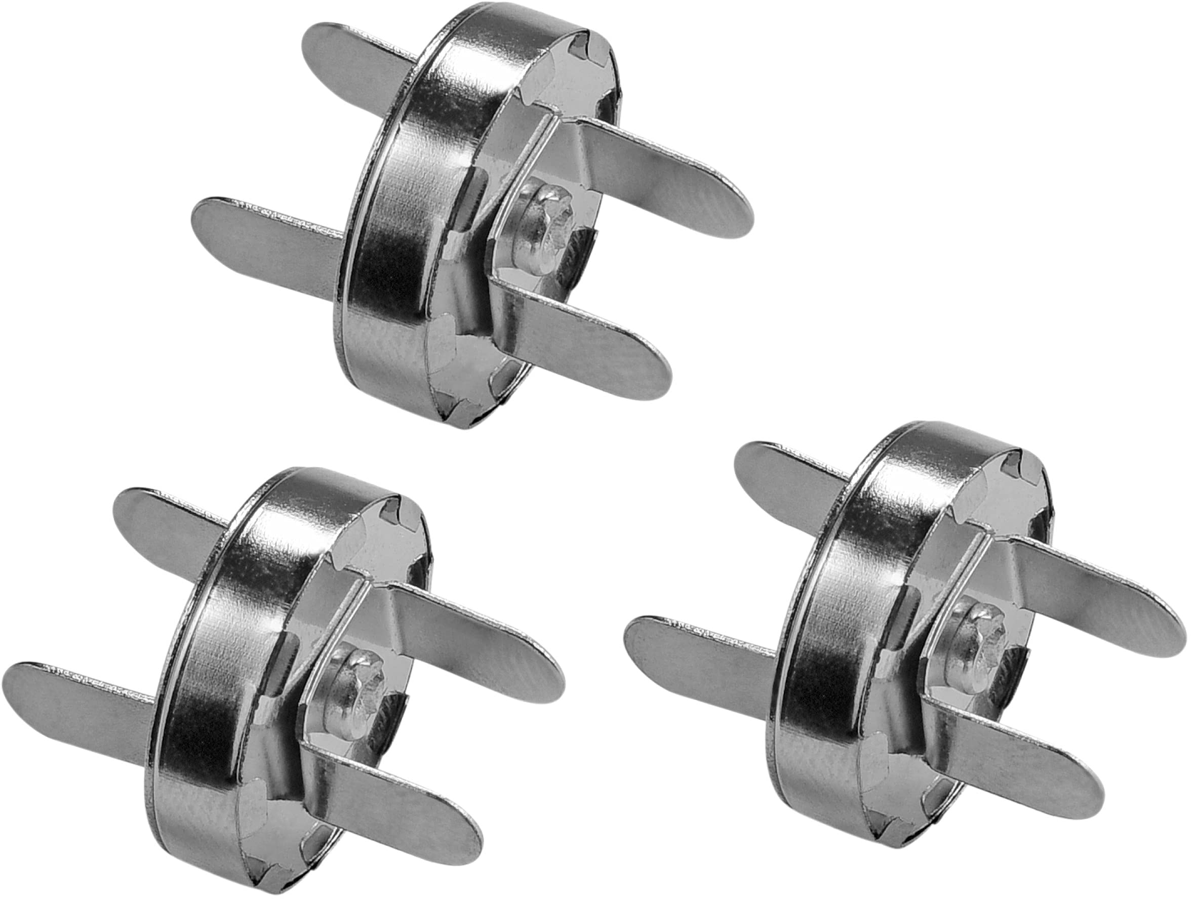 Connex DY7100035 Neodymium Magnetic Closure Diameter 18.5 mm Pack of 3 in Practical Set Extra Strong 2.5 kg Adhesive Force for Household and Workshop Power Magnet Mini Magnet Silver