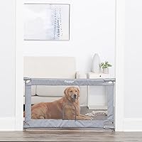 Vista 1 de Carlson - Puerta extensible extra ancha para perros de 27.5 a 50 pulgadas con puerta pequeña para mascotas, puerta de malla para mascotas