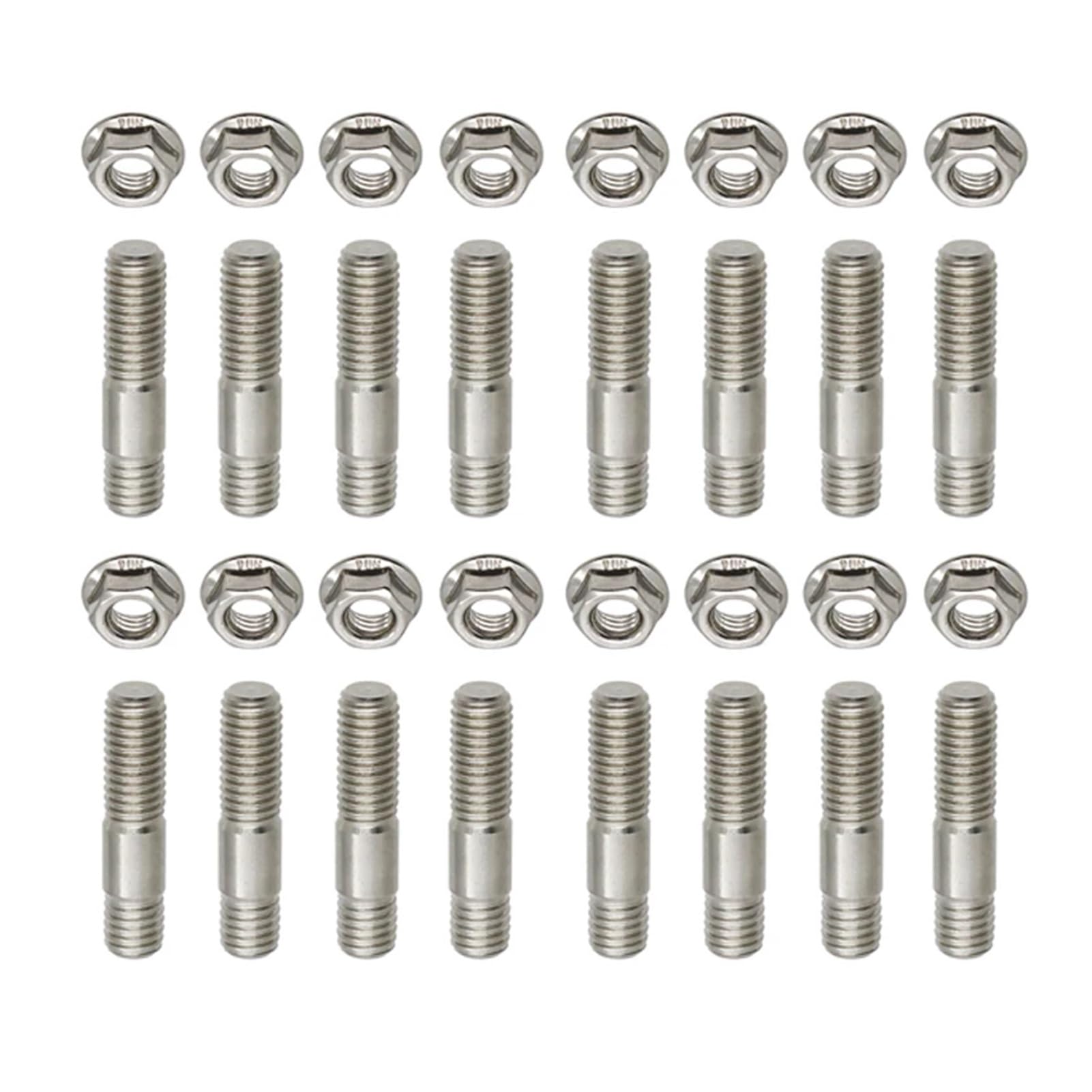 16x 8x M8 Pernos y tuercas de escape de acero inoxidable for pernos Tornillo de escape(16 set)
