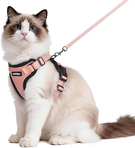 Miniatura 50 de rabbitgoo Cat Harness and Leash for Walking, Escape Proof Soft Adjustable Vest Harnesses for Cats, Easy Control Breathable Reflective Strips Jacket