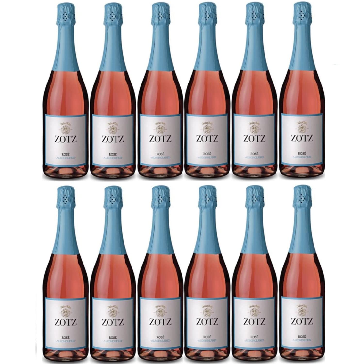 Julius Zotz Rosé Alkoholfrei alkoholfreier Sekt Roséwein Wein alkoholfrei Baden vegan Deutschland I FeinWert Paket (12 Flaschen)