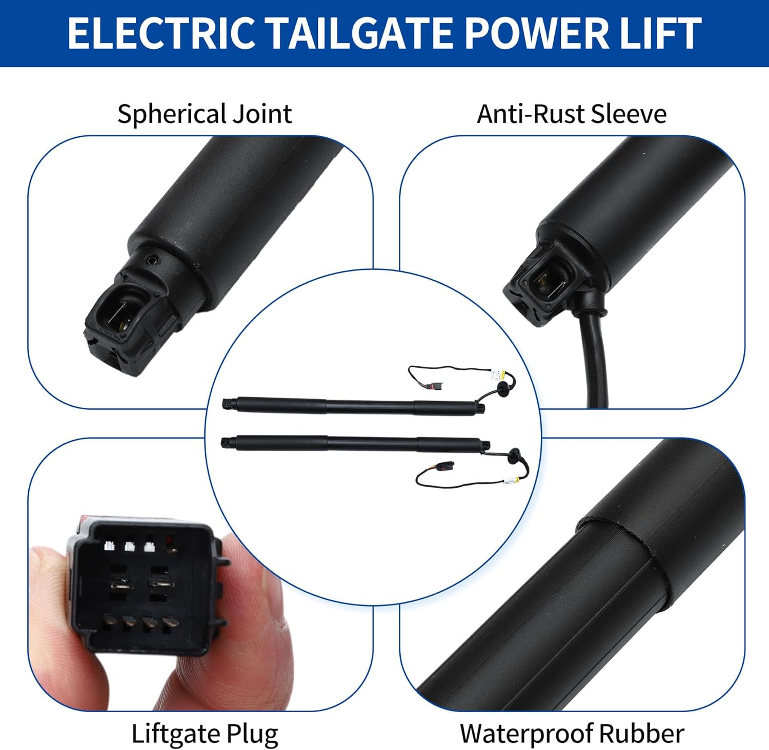 X AUTOHAUX Rear Left Right Tailgate Power Lift Support for Volvo XC60 3.2/T5/T6 Sport Utylity 2012-2017 Liftgate Power Hatch Shock Strut No.31386705/31386706 Electric Trunk Power 1 Pair