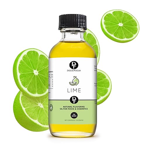 Miniatura 8 de Dolce Foglia Extracto de lima  2 onzas soluble en aceite multiusos saborizante ideal para hacer dulces, hornear, bálsamo labial y helados,
