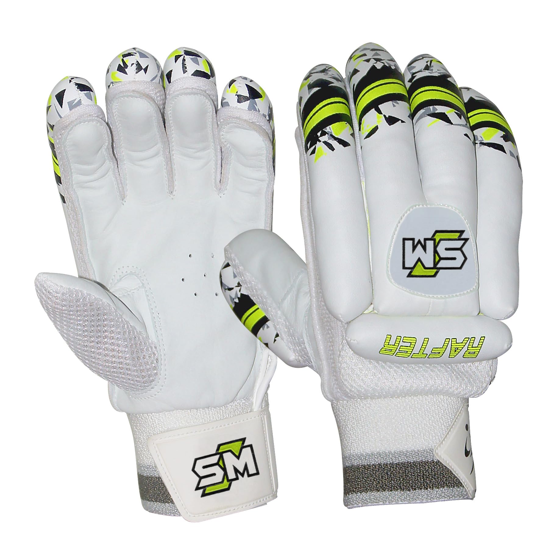 SM Cricket Batting Gloves Rafter | Mens Left Handed | White | Club Level Performance | 1 Pair (B08GQXKBWR) Amazon Price History, Amazon Price Tracker