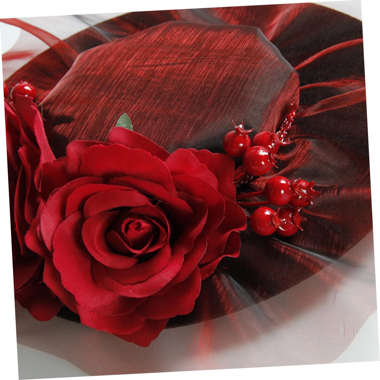 SOIMISS 5piezas Sombrero De Fiesta Decorativo De Novia Rosas Rojas Elegante Gorro De Top Hat Para Eventos Festival y Fiestas De Té