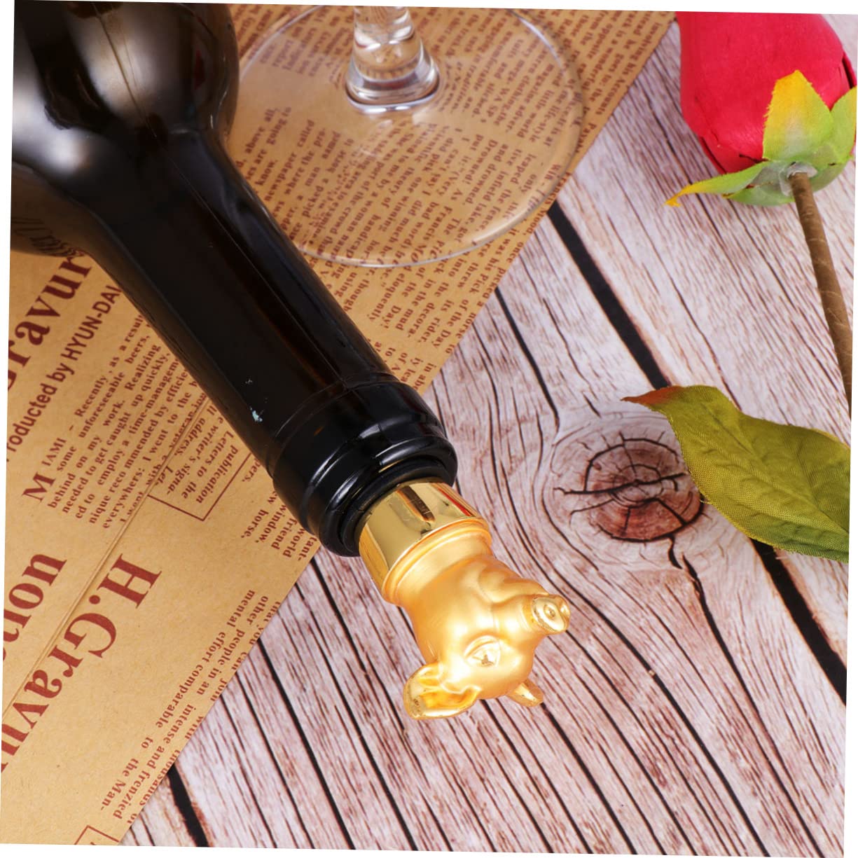Alipis 3 Pz tappo per vino in lega tappo per bottiglia di vino tappo per vino riutilizzabile arredamento di animali tappi bottiglie vino tappi vino tappo di bottiglia tappi di vino