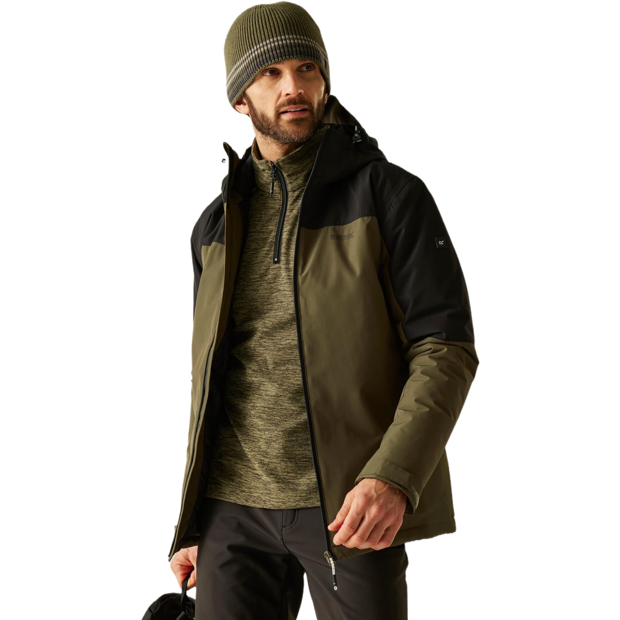 Chaqueta impermeable hombre Regatta Thornridge con aislamiento térmico y capucha ajustable 8