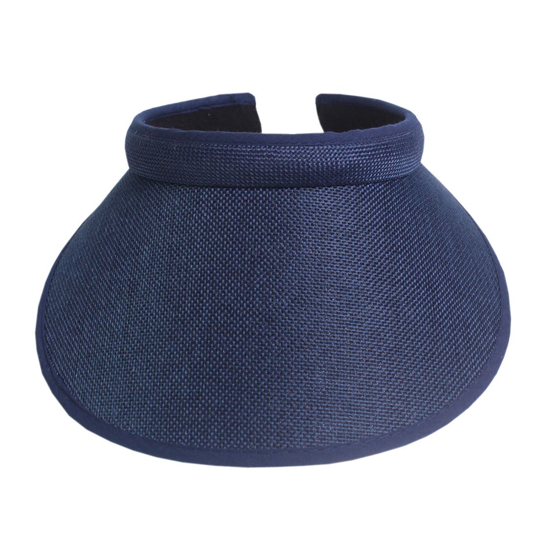 Acvip Women's Navy Blue Cotton Linen Visor Sun Hat Headband (Navy Blue)