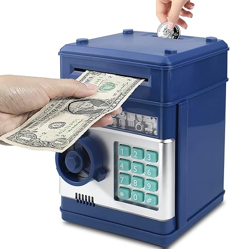 Miniatura 8 de Cabhuti ATM - Alcancía electrónica con contraseña para dinero en efectivo, caja de ahorro de dinero para niños y niñas, el mejor regalo (oro rosa)