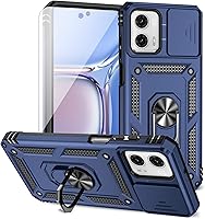 Vista 12 de Funda para Motorola Moto G Power 5G con cubierta deslizante para cámara, protector de pantalla HD [prueba de caídas de grado militar] Soporte