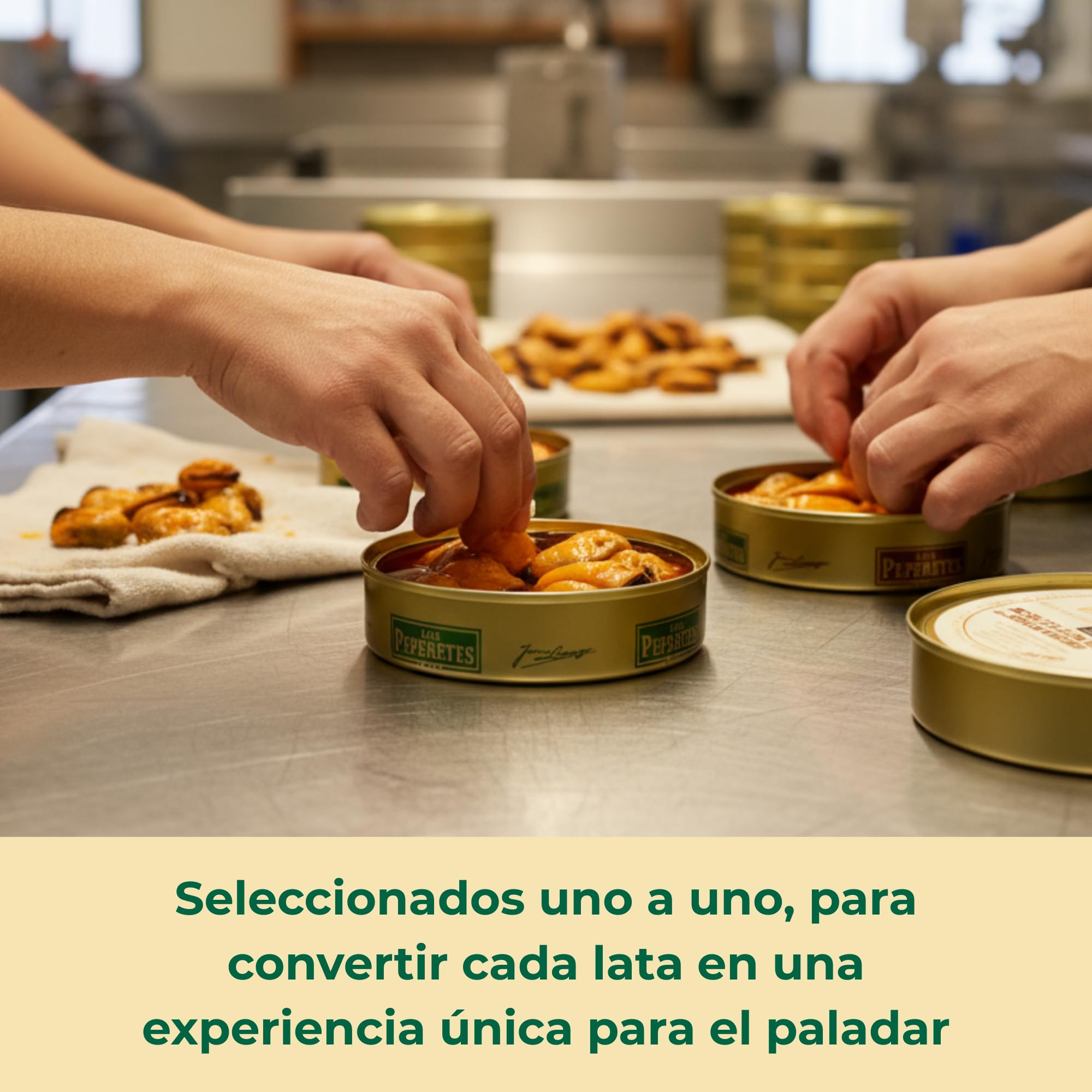 LOS PEPERETES Mejillones Miesmuscheln in Galicischer Sauce 120 g | Galicische Gourmet-Meeresfrüchte-Dose | Handwerkliche Herstellung | Premium-Konserve | Traditioneller Geschmack aus Galicien