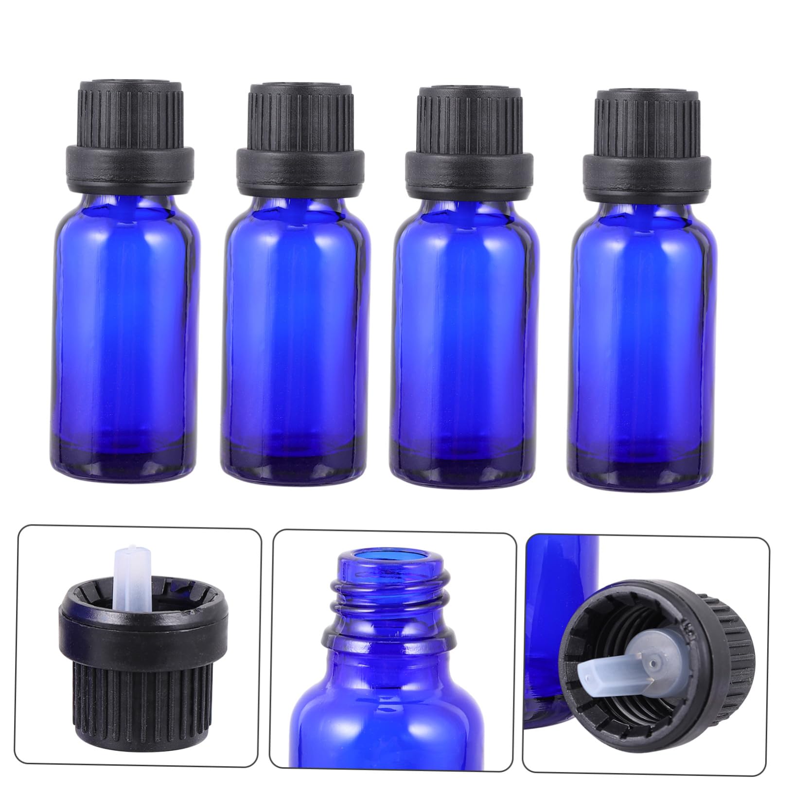 Alipis 15 pezzi Bottiglie Contagocce in Vetro per Aromaterapia Bottiglie Liquido Ricaricabili Compatte e Ermetiche per Viaggi e Uso Quotidiano