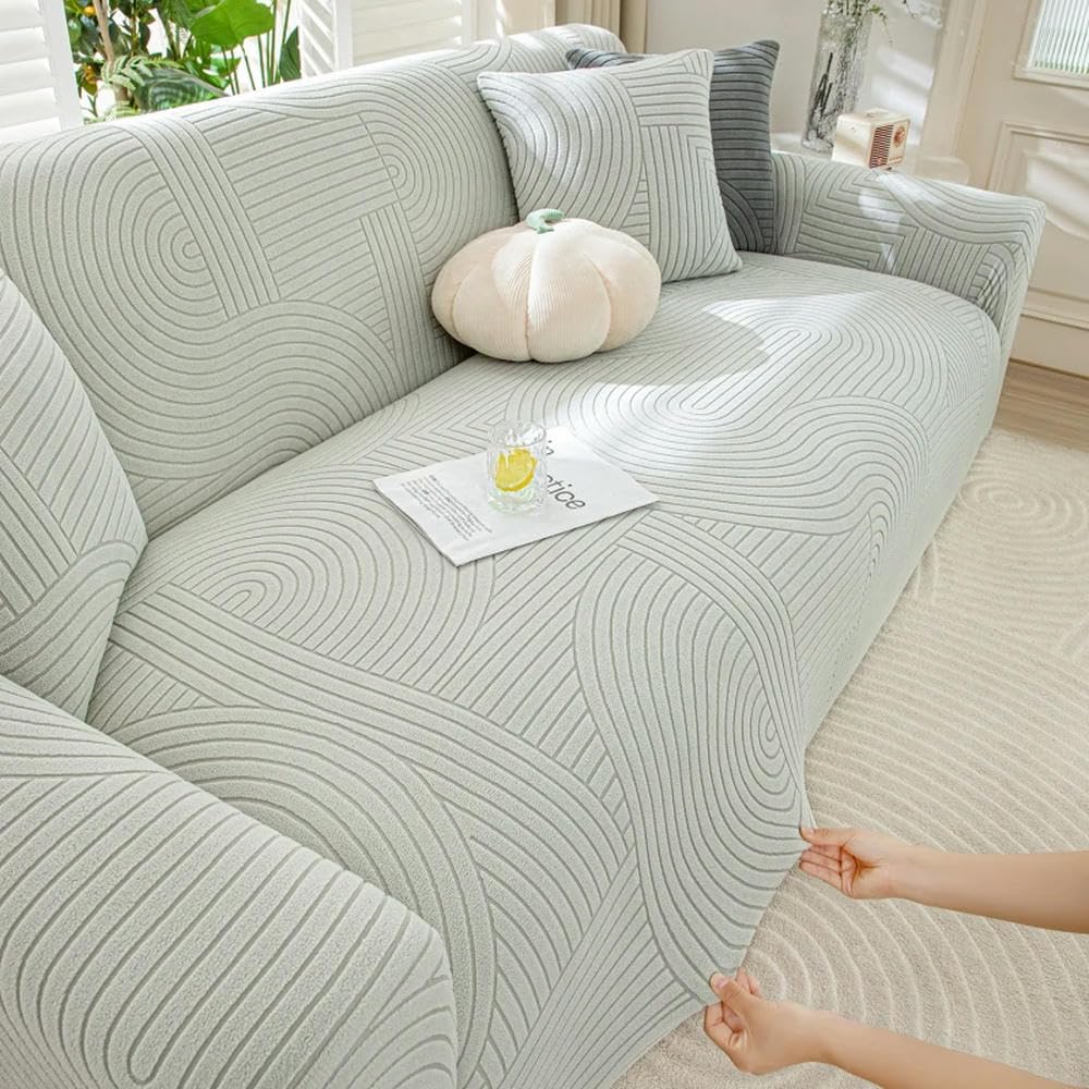 Housse de canapé extensible réglable en velours épais anti-glisse pour angle en L