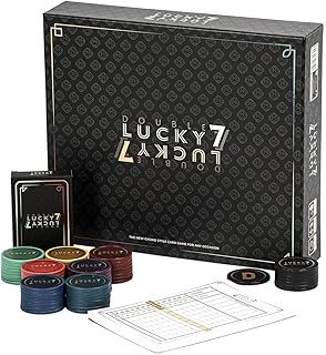 Double Lucky 7 Board Game for 2 to 7 Players, Casino Card Game with Strategy & Happiness, Board Game for Adults & Children, Game Collection for Family & Friends