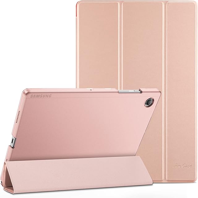 ProCase Case for Galaxy Tab A8 Case 10.5" 2021 SM-X200N SM-X205N SM-X207, Slim Lightweight Protective Hard Cover for Galaxy Tab A8 10.5 Inch 2021 Tablet -Rosegold