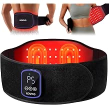 RENPHO Cordless Back Wrap Massager with Red light Therapy, Fathers Day Gifts Heating and Vibration, FSA Wearable Provides Lower Back Support Body Shoulder Heating Pad for Back Pain, Sweatproof TPU HSA