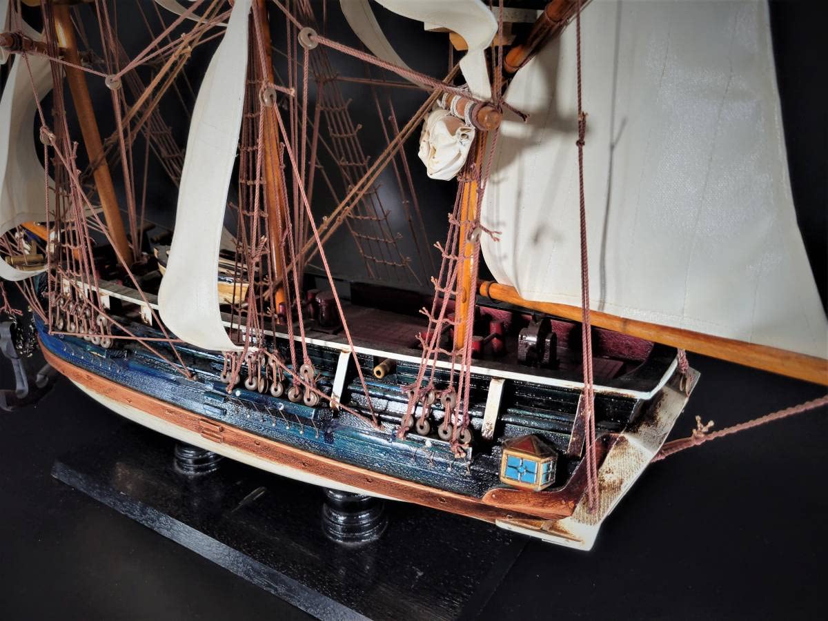 Amazon.co.jp: ビンテージ雑貨大型 帆船模型 モデルシップ 木製 サイズ