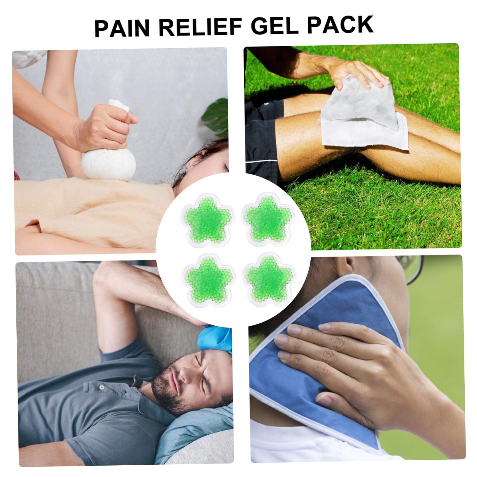 CALLARON 4pezzi Pacchi Impacco in Gel Caldo-freddo Impacco in Gel Riutilizzabile per Alleviare Terapeutico per Terapia Calda e Fredda